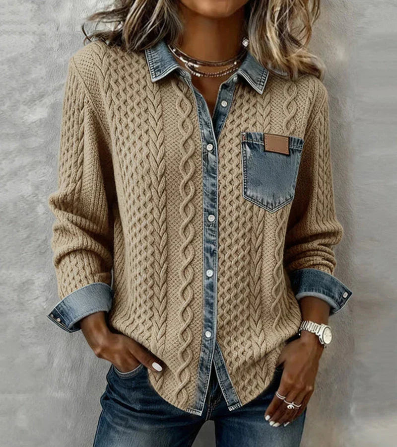 Nora | Top de punto patchwork