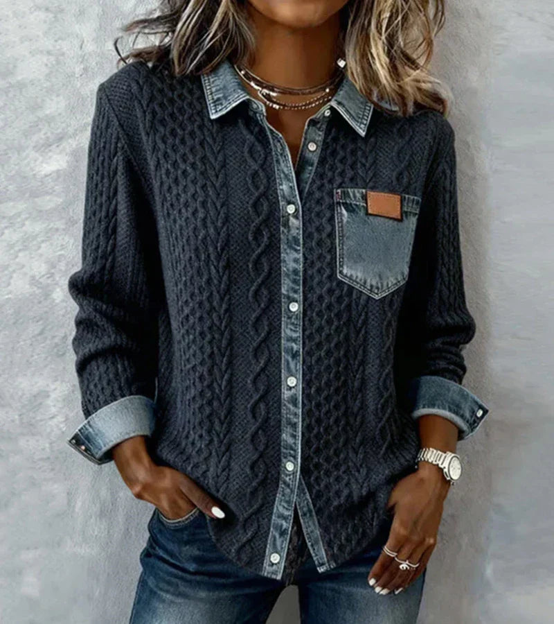 Nora | Top de punto patchwork