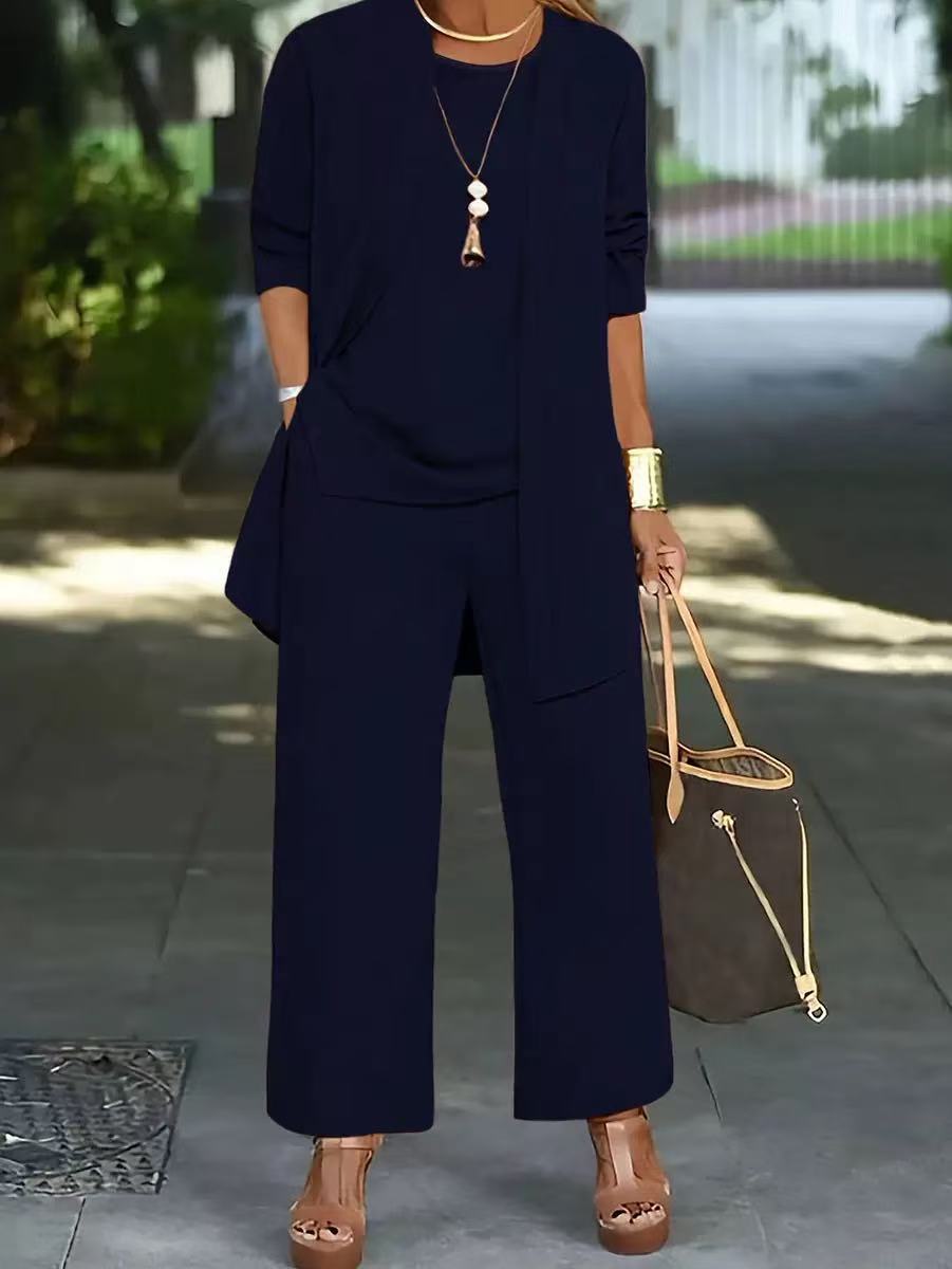 VALENTINA Elegante conjunto de 3 piezas para mujer con corte holgado