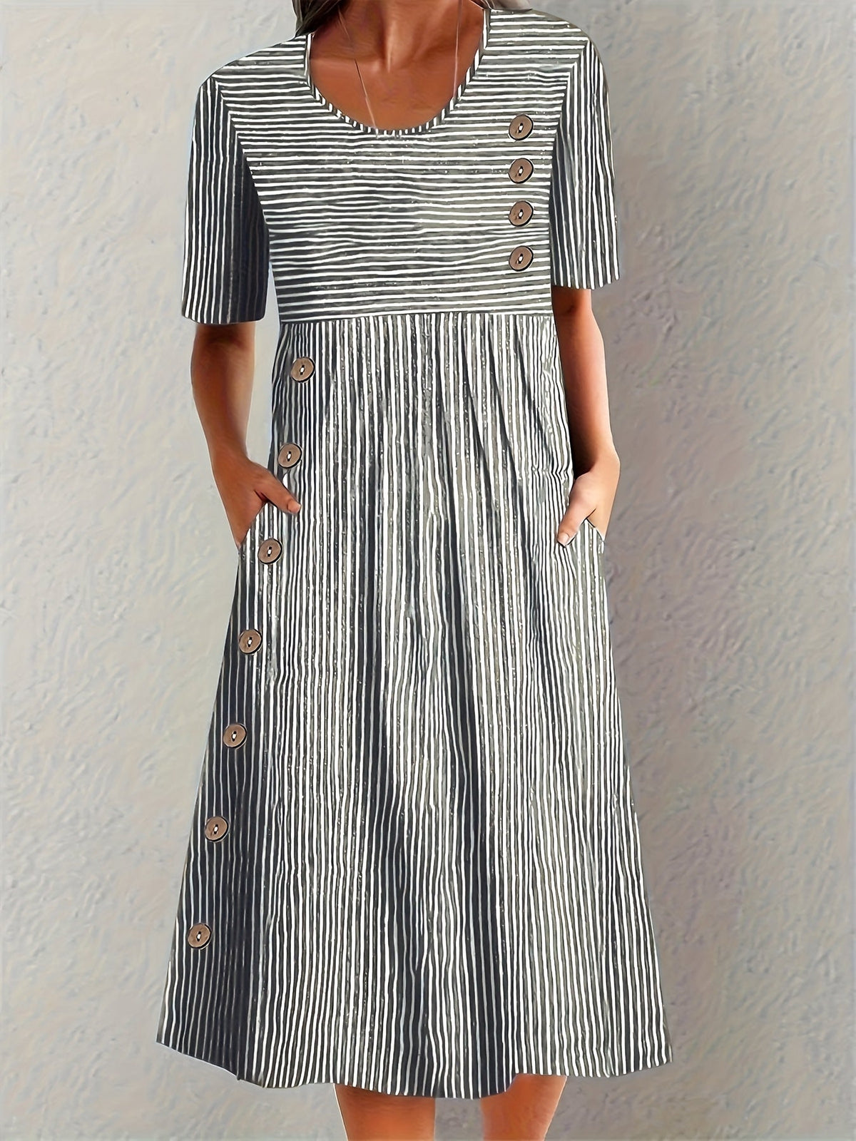Sofia™ | Vestido de Rayas de Verano