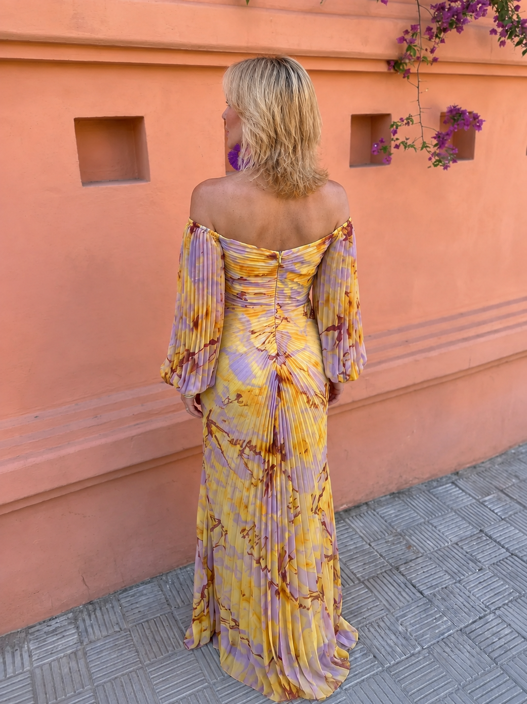 Greta | Vestido largo floral con escote pronunciado