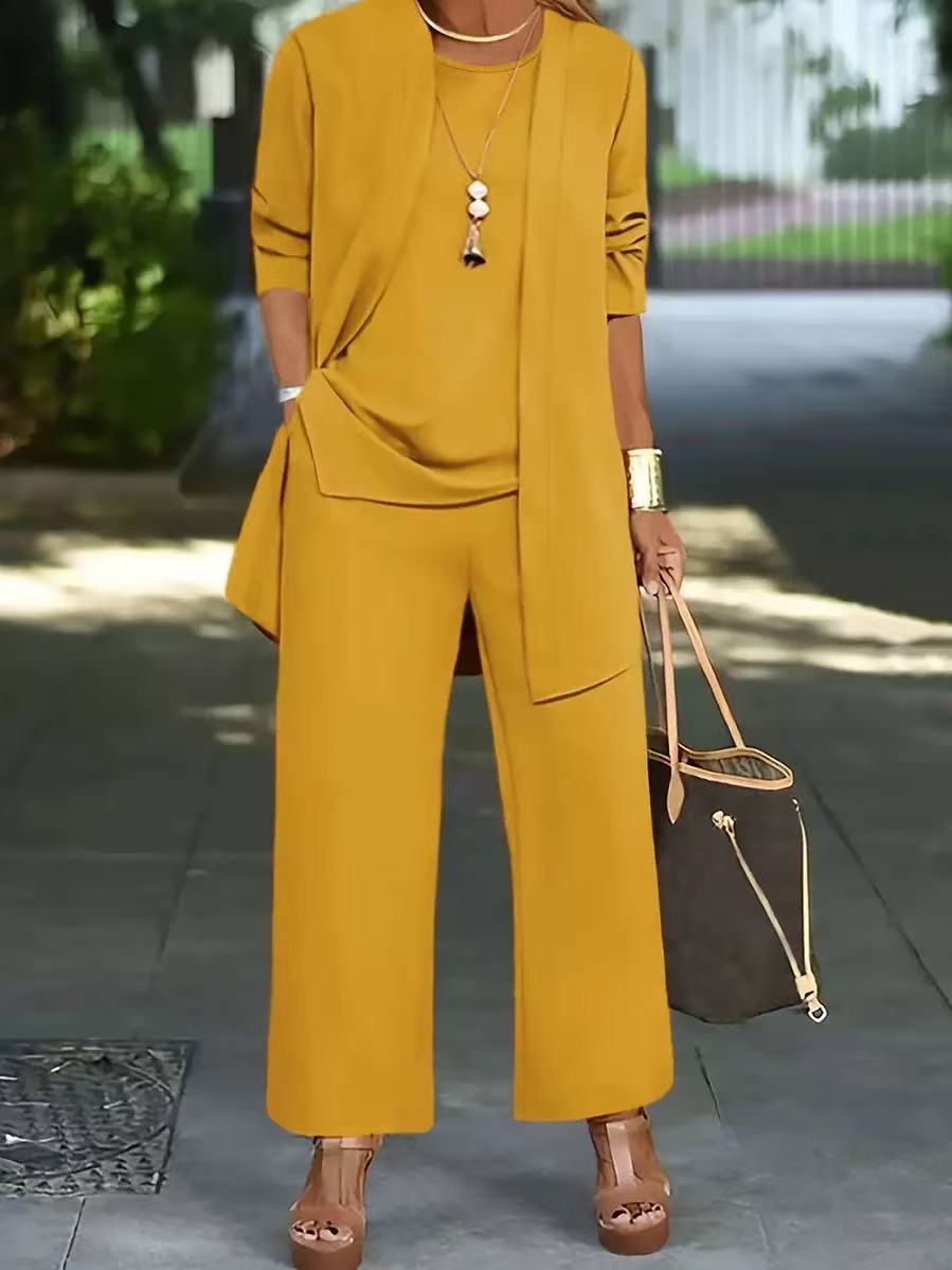 VALENTINA Elegante conjunto de 3 piezas para mujer con corte holgado
