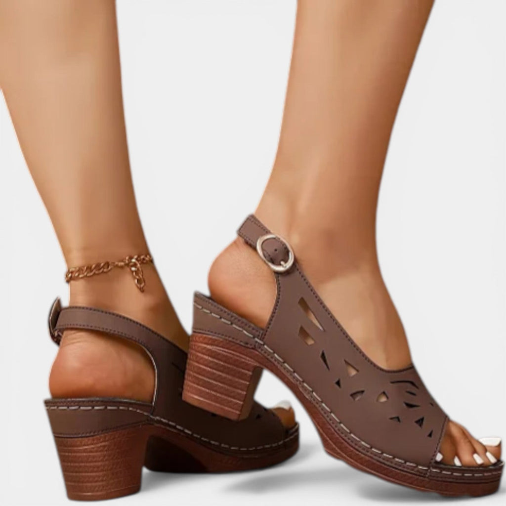 Dina | Sandalias ortopédicas de tacón con muelle