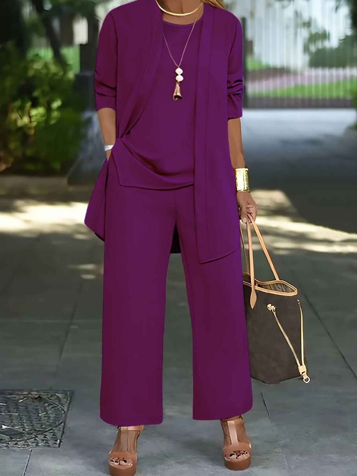 VALENTINA Elegante conjunto de 3 piezas para mujer con corte holgado