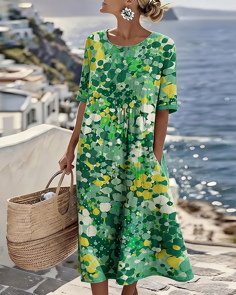 Elena - Vestido Midi Floral de Verano Elegante