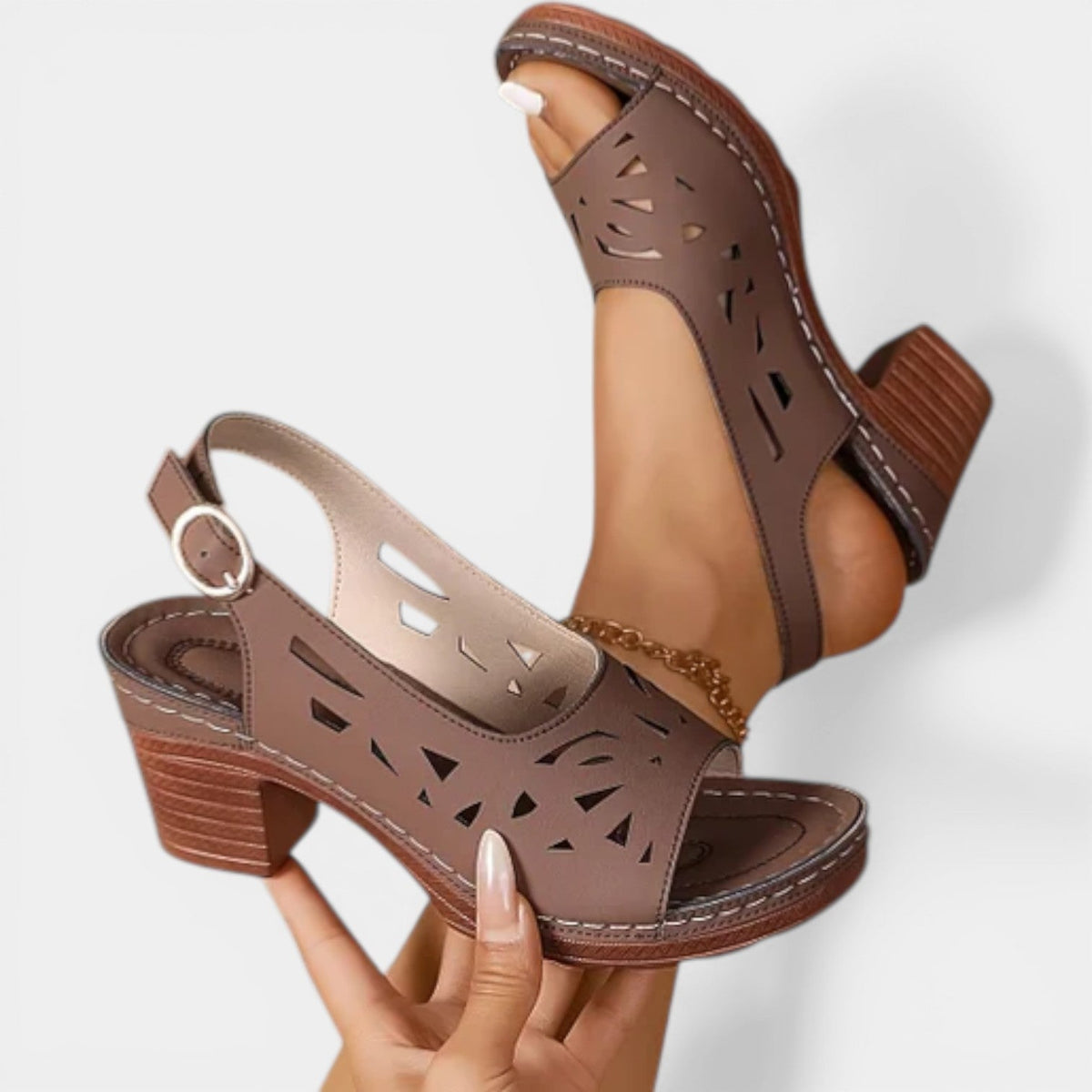 Dina | Sandalias ortopédicas de tacón con muelle