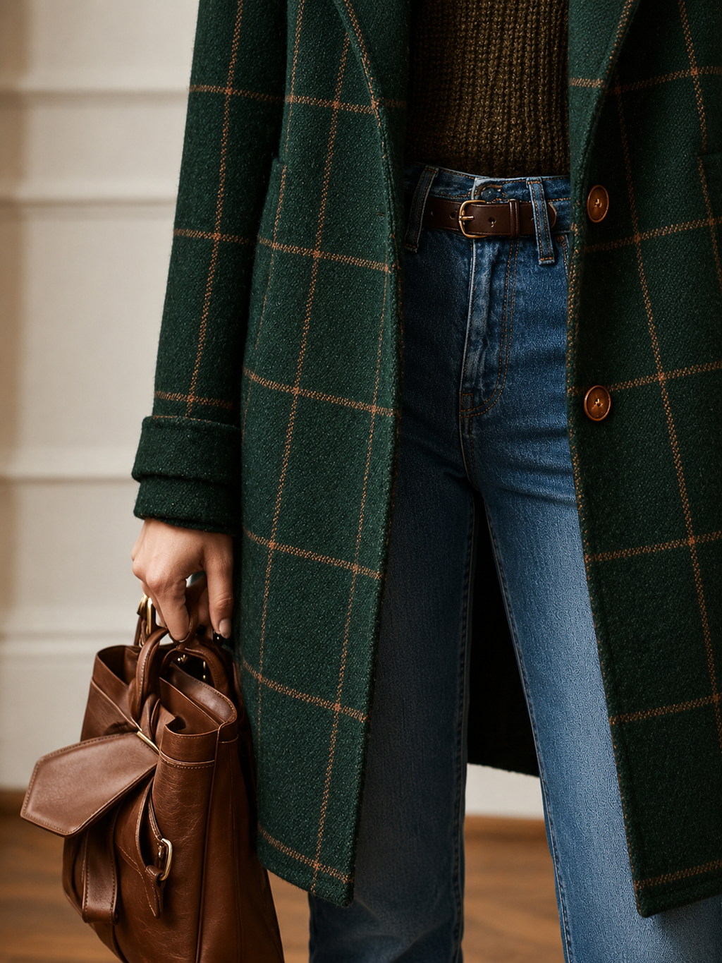 Bethany | Abrigo de Cuadros para Mujer