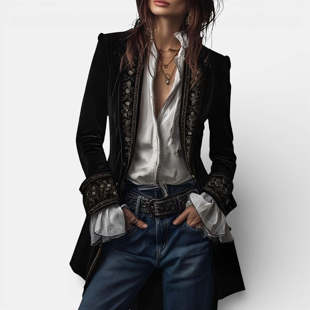Eliza™ | Chaqueta de terciopelo elegante