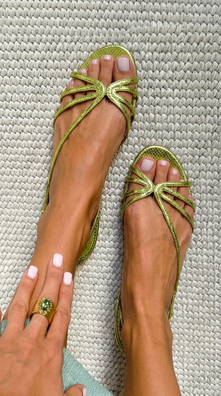 Serafina | Sandalias doradas, esencia del verano