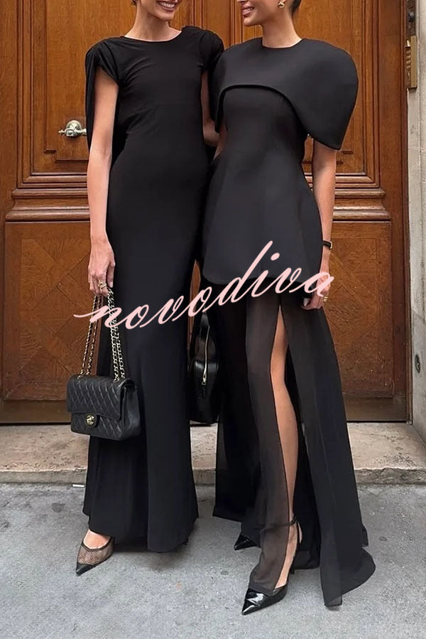 Conjunto de dos piezas Celeste con capa superpuesta