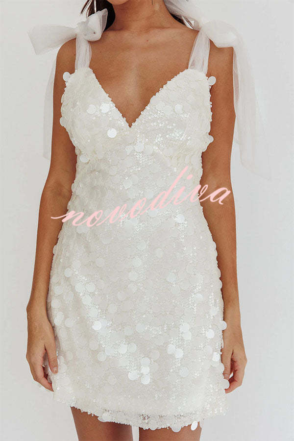 Minivestido de lentejuelas Celeste Glamour
