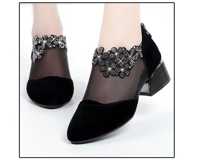 Zapatos de tacón Aurora, elegantes y de malla transpirable