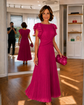 Scarlett Vestido Plisado Clásico