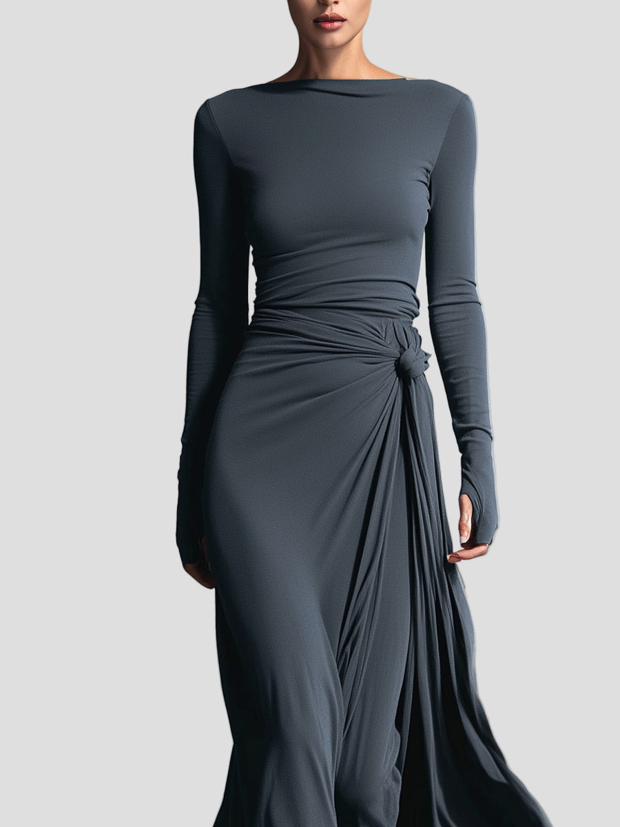 Elara™ Vestido largo elegante de corte esculpido