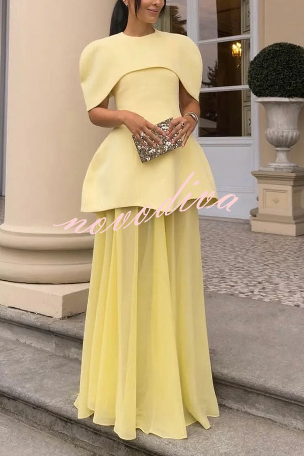 Conjunto de dos piezas Celeste con capa superpuesta