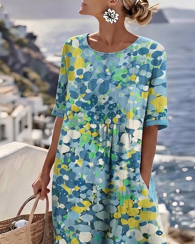 Elena - Vestido Midi Floral de Verano Elegante