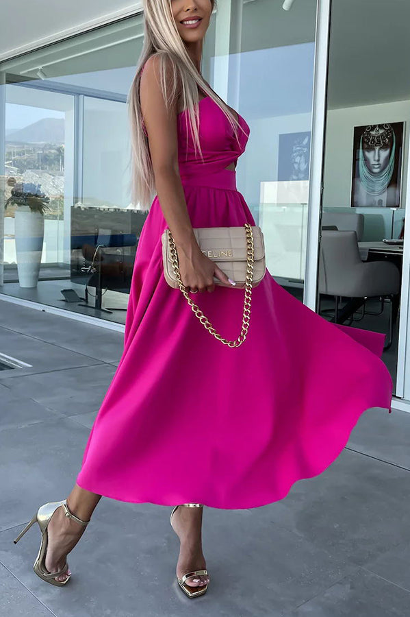 Vestido midi Florida Keys Cutie con bolsillos, aberturas y abertura en la falda