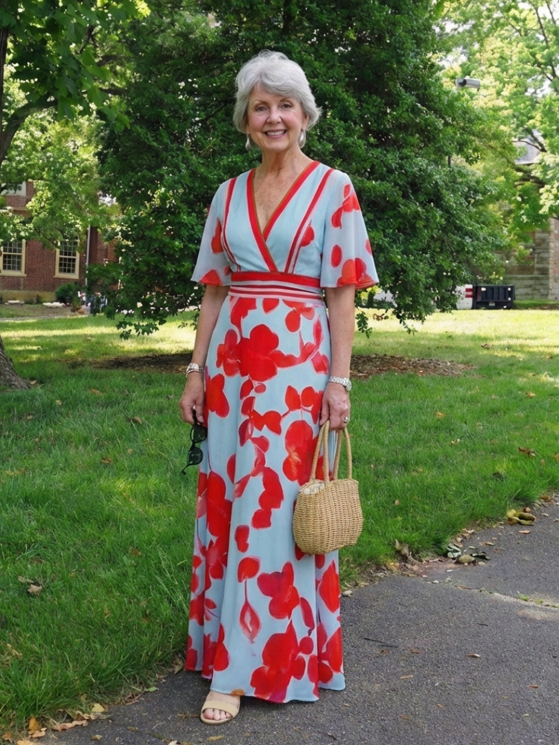 Anthea | Vestido Maxi Floral Cruzado