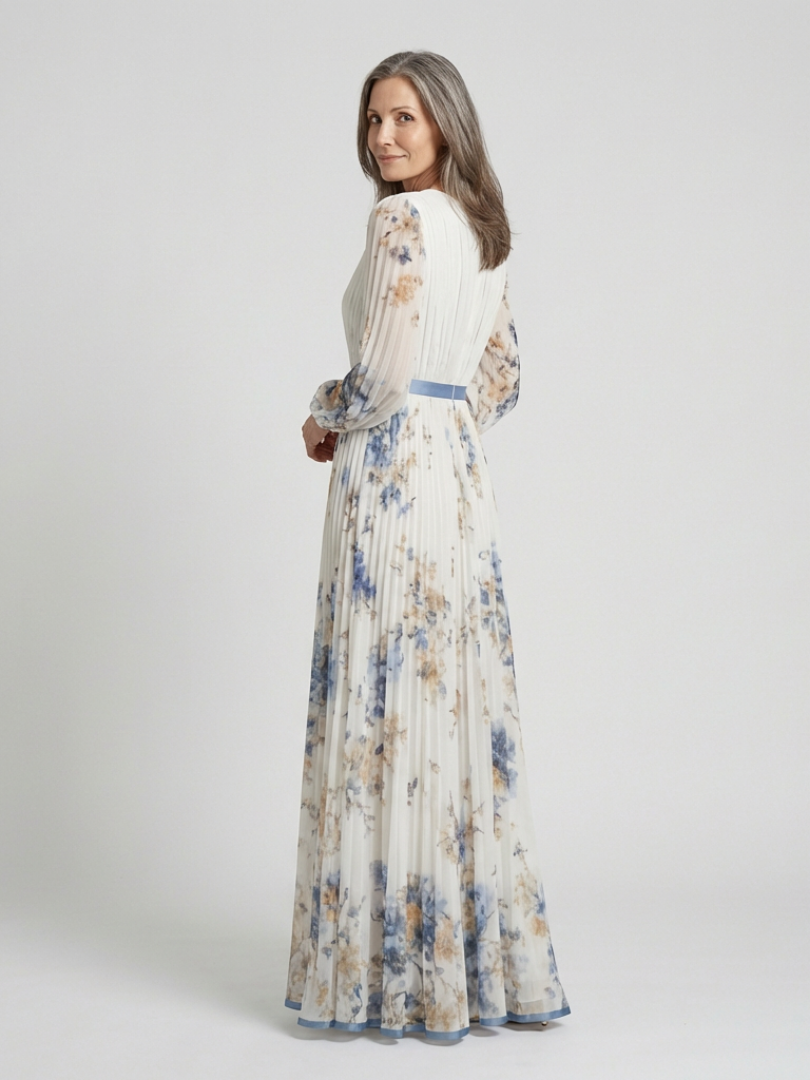 Clementine | Vestido Maxi Floral con Escote en V