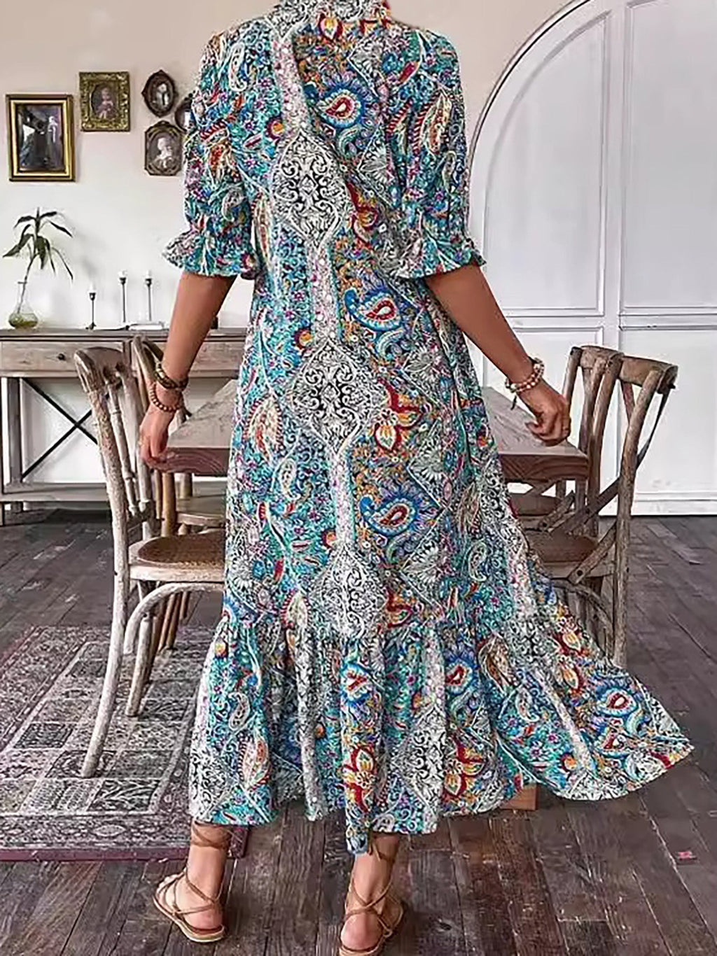 Sylvie | Vestido Maxi Bohemio Escalonado
