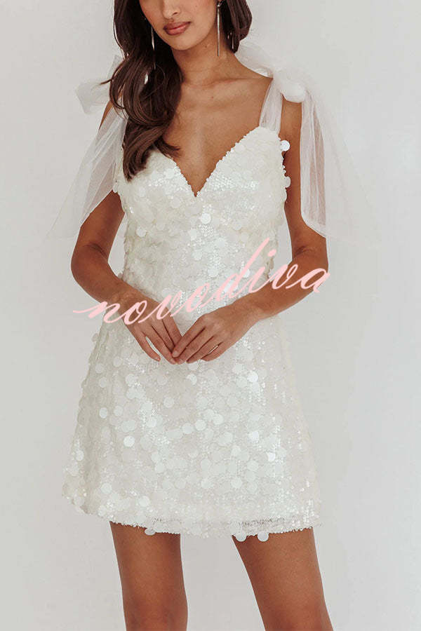 Minivestido de lentejuelas Celeste Glamour