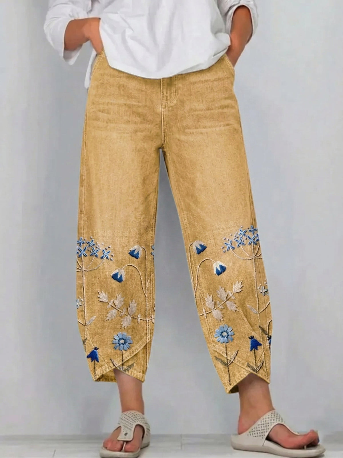 Aven | Pantalón informal bordado