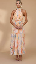 Irene | Vestido maxi estampado
