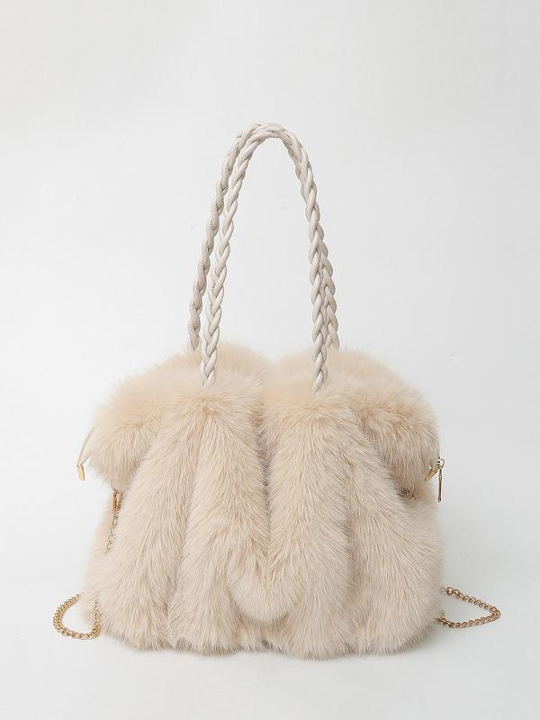 Luna | Bolso tote de hombro en terciopelo mullido