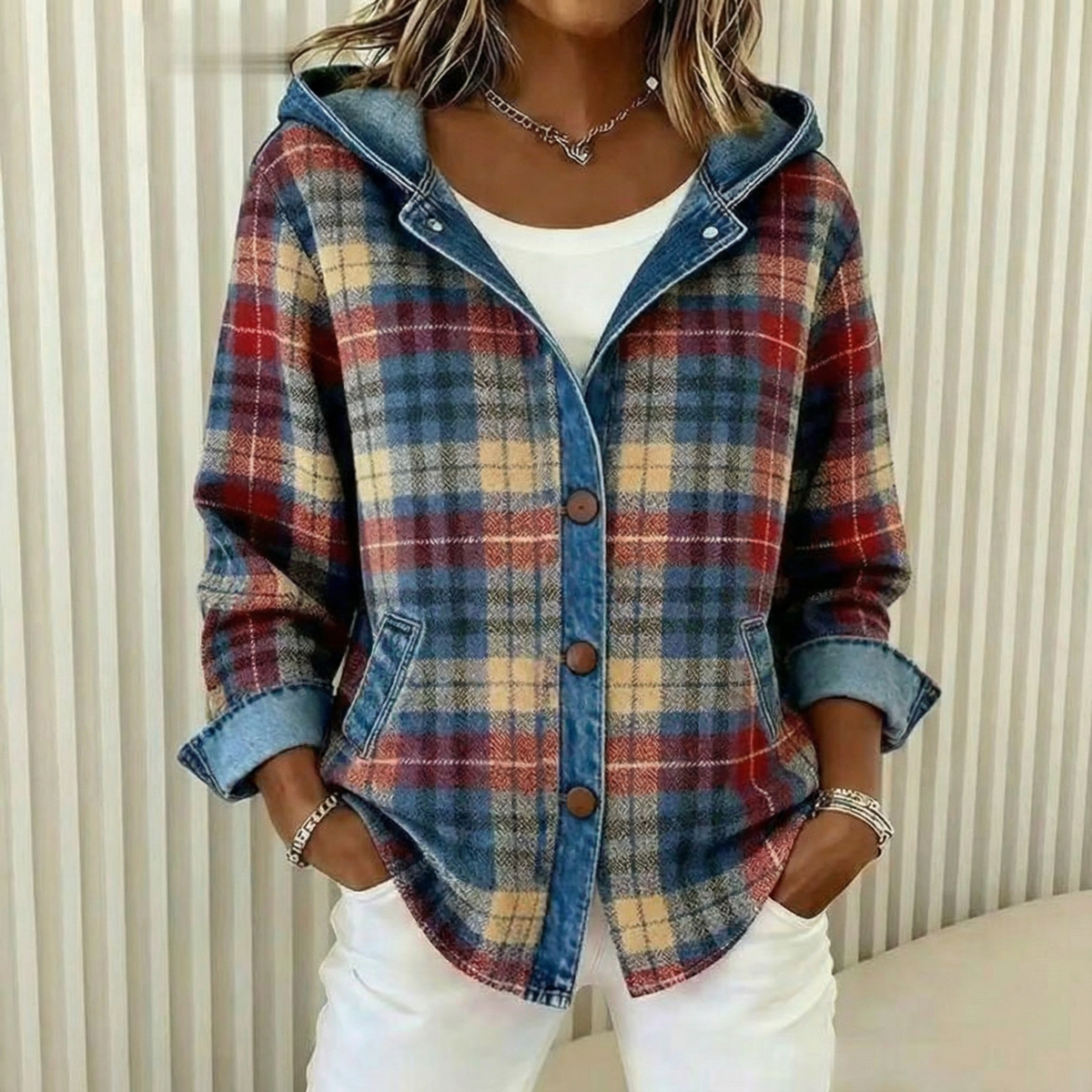 Rhea™ | Camisa vaquera de cuadros