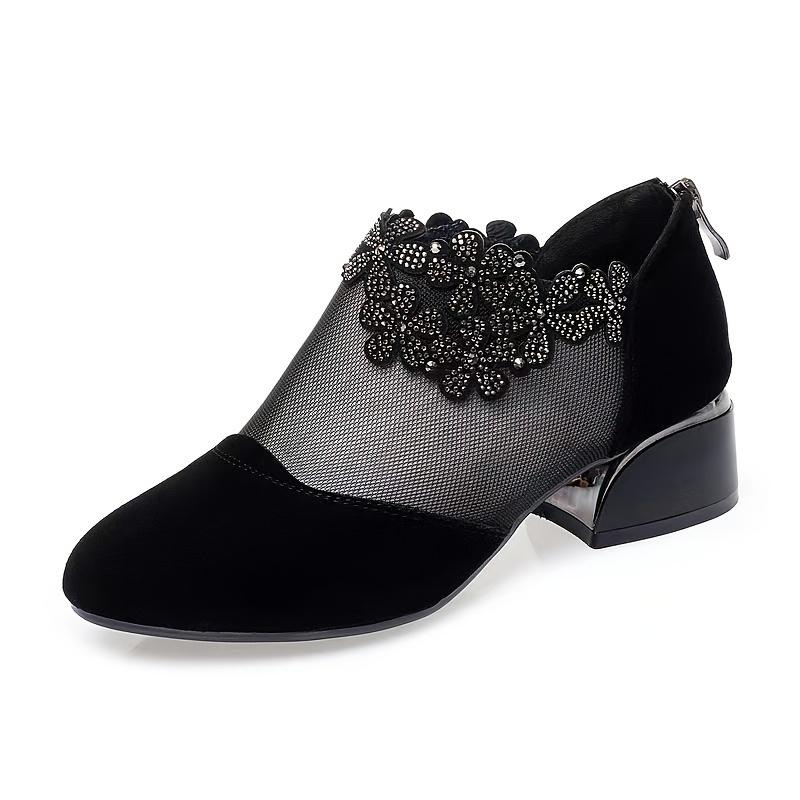 Zapatos de tacón Aurora, elegantes y de malla transpirable