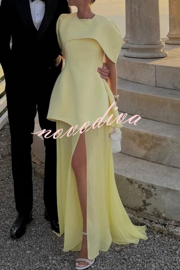 Conjunto de dos piezas Celeste con capa superpuesta