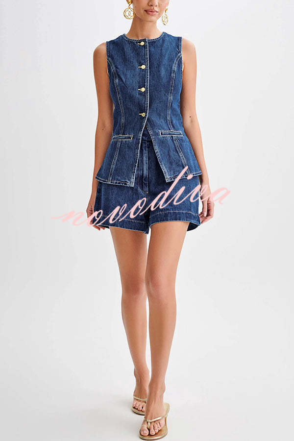 Shorts vaqueros Abel de talle alto y corte holgado