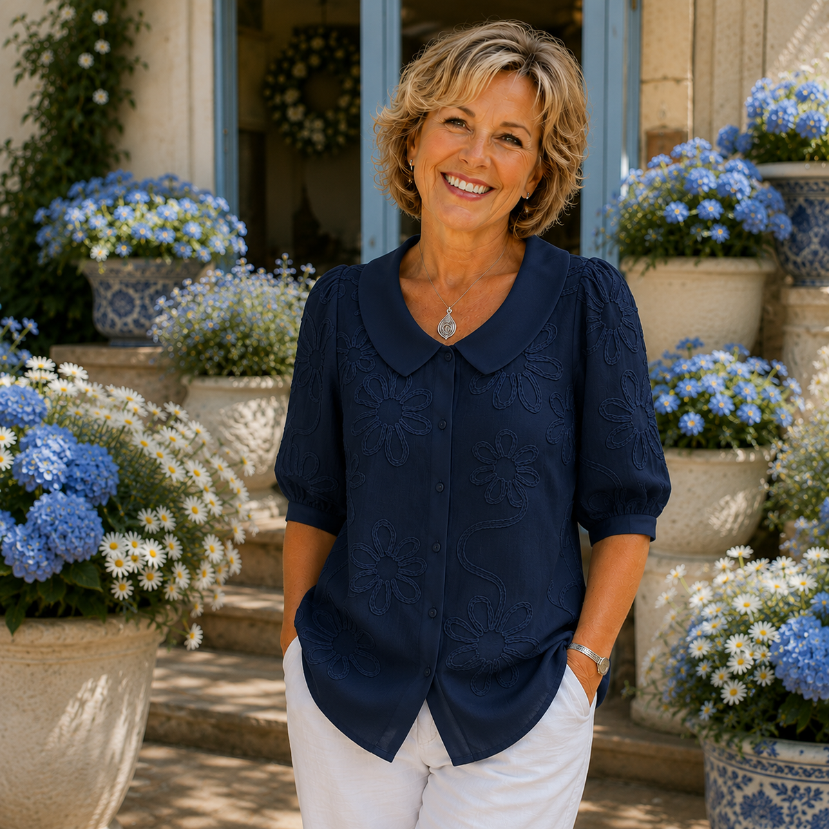 Fiora™ │ Blusa floral elegante