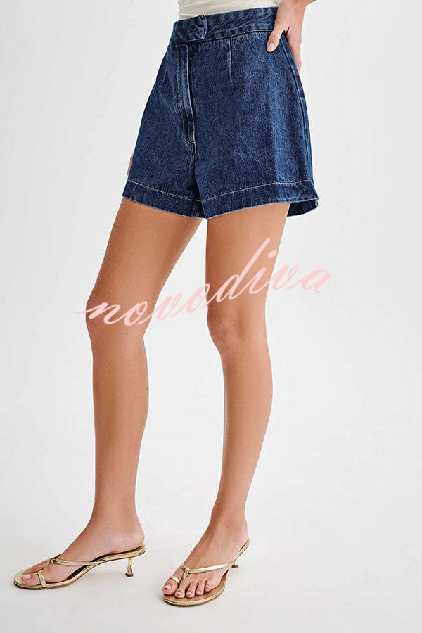 Shorts vaqueros Abel de talle alto y corte holgado