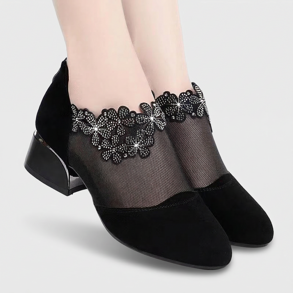 Zapatos de tacón Aurora, elegantes y de malla transpirable