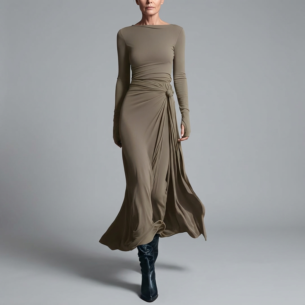 Elara™ Vestido largo elegante de corte esculpido