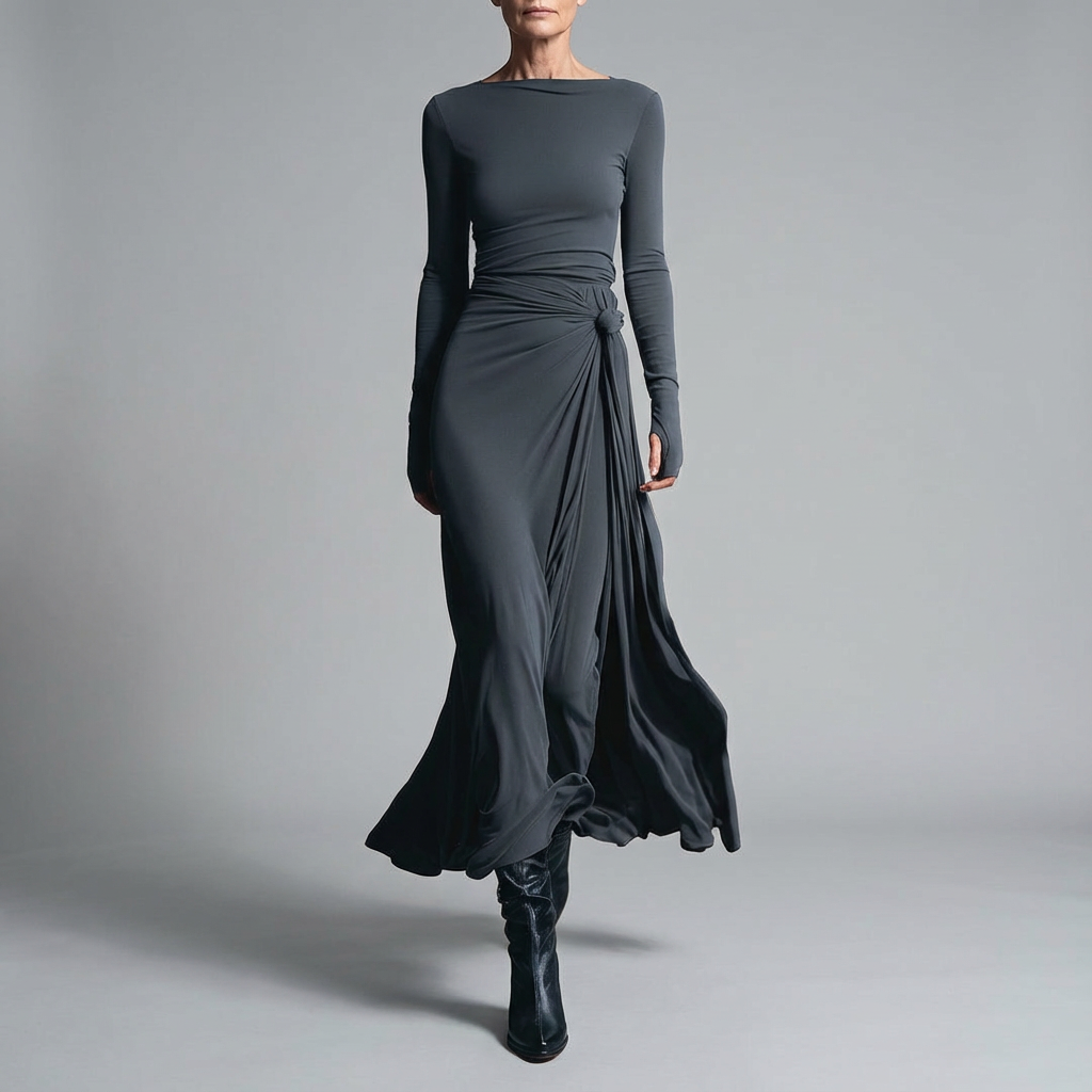 Elara™ Vestido largo elegante de corte esculpido