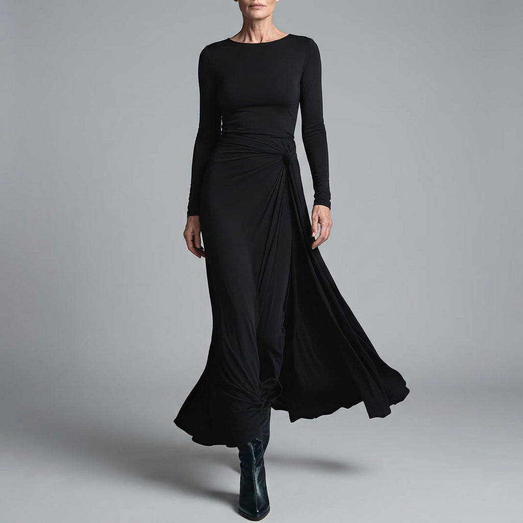 Elara™ Vestido largo elegante de corte esculpido