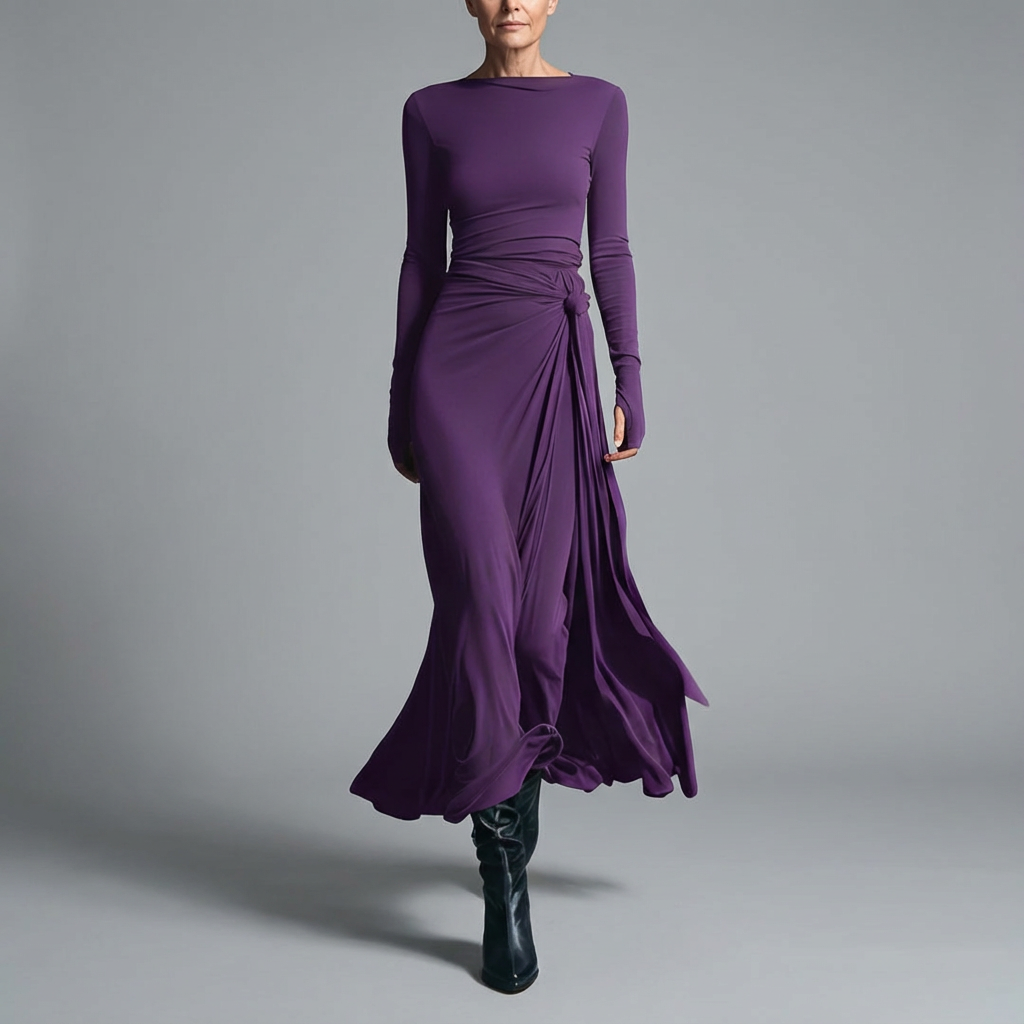 Elara™ Vestido largo elegante de corte esculpido