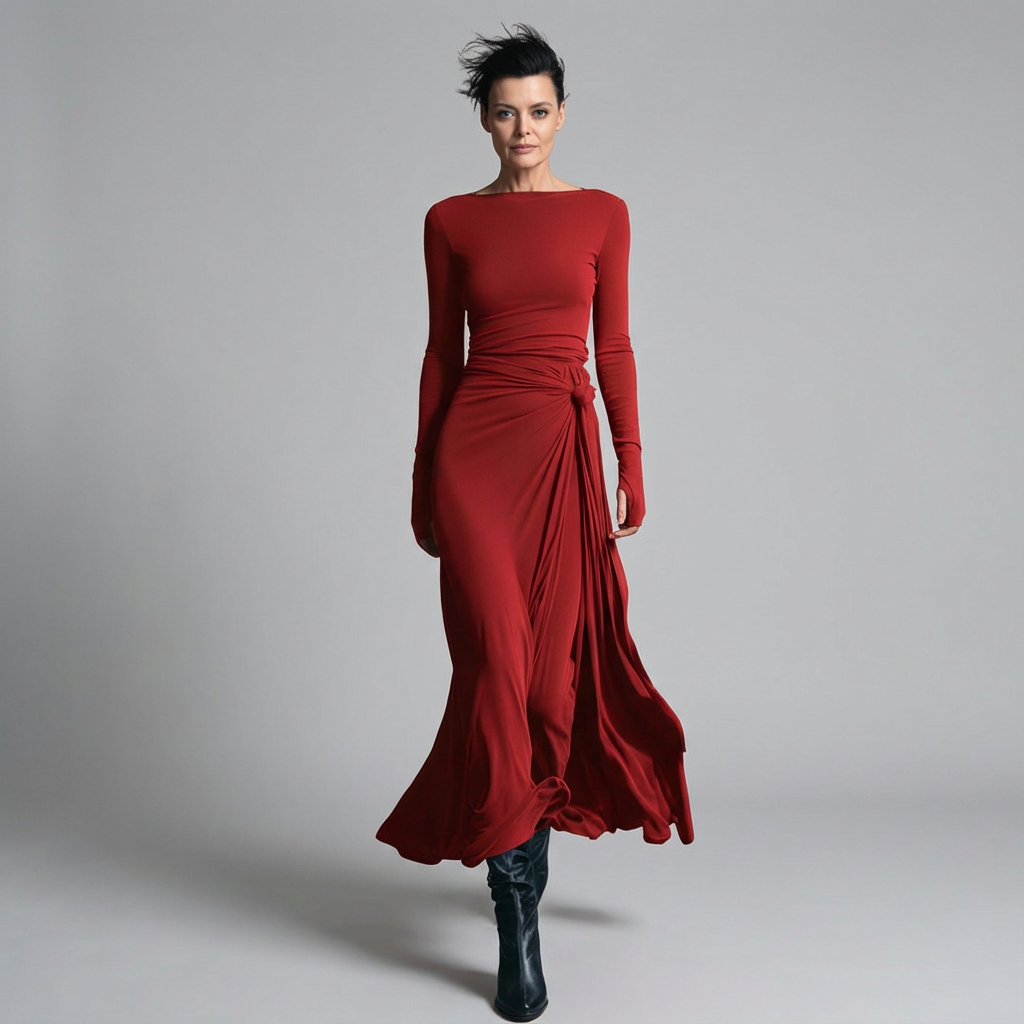 Elara™ Vestido largo elegante de corte esculpido