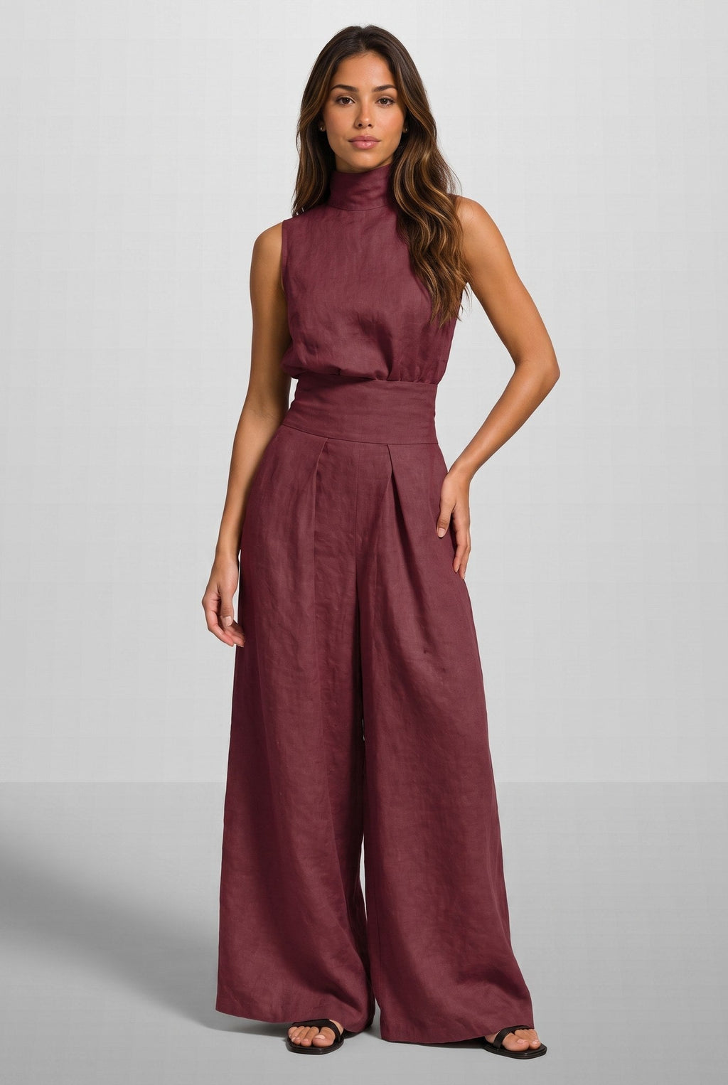 Aleia™ Conjunto de Dos Piezas en Mezcla de Lino