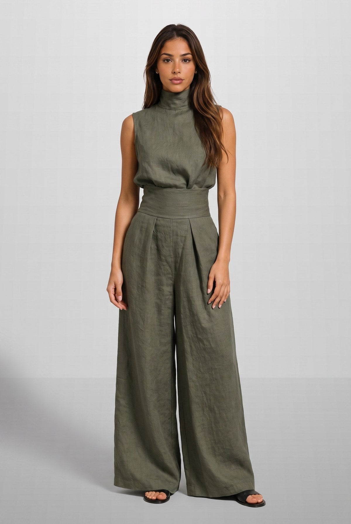 Aleia™ Conjunto de Dos Piezas en Mezcla de Lino