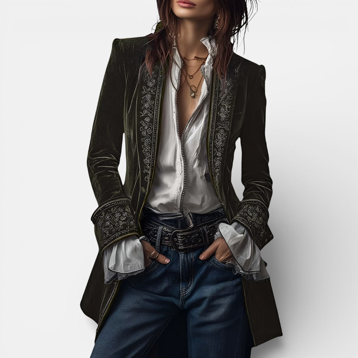 Eliza™ | Chaqueta de terciopelo elegante