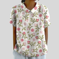 Flora | Blusa con Cuello y Estampado de Rosas