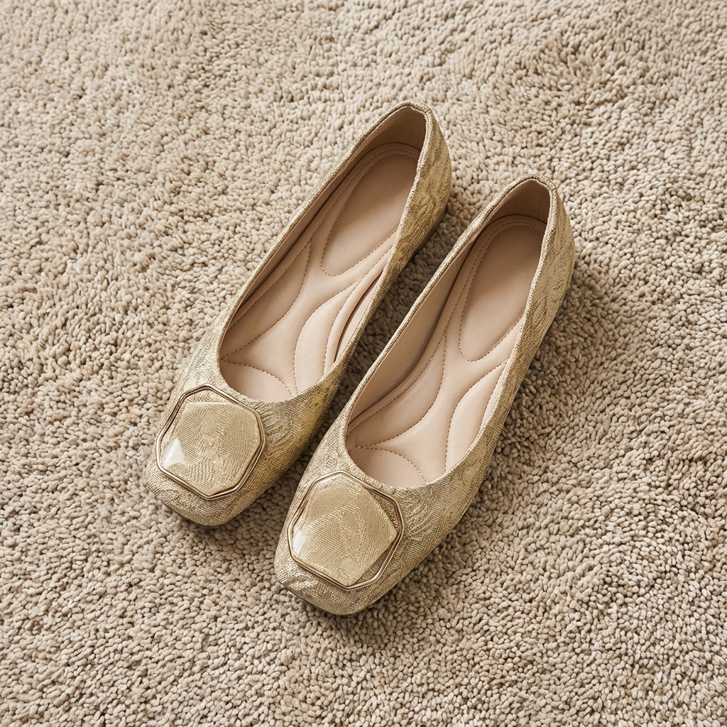 Liora™ | Bailarinas de Malla con Punta Cuadrada
