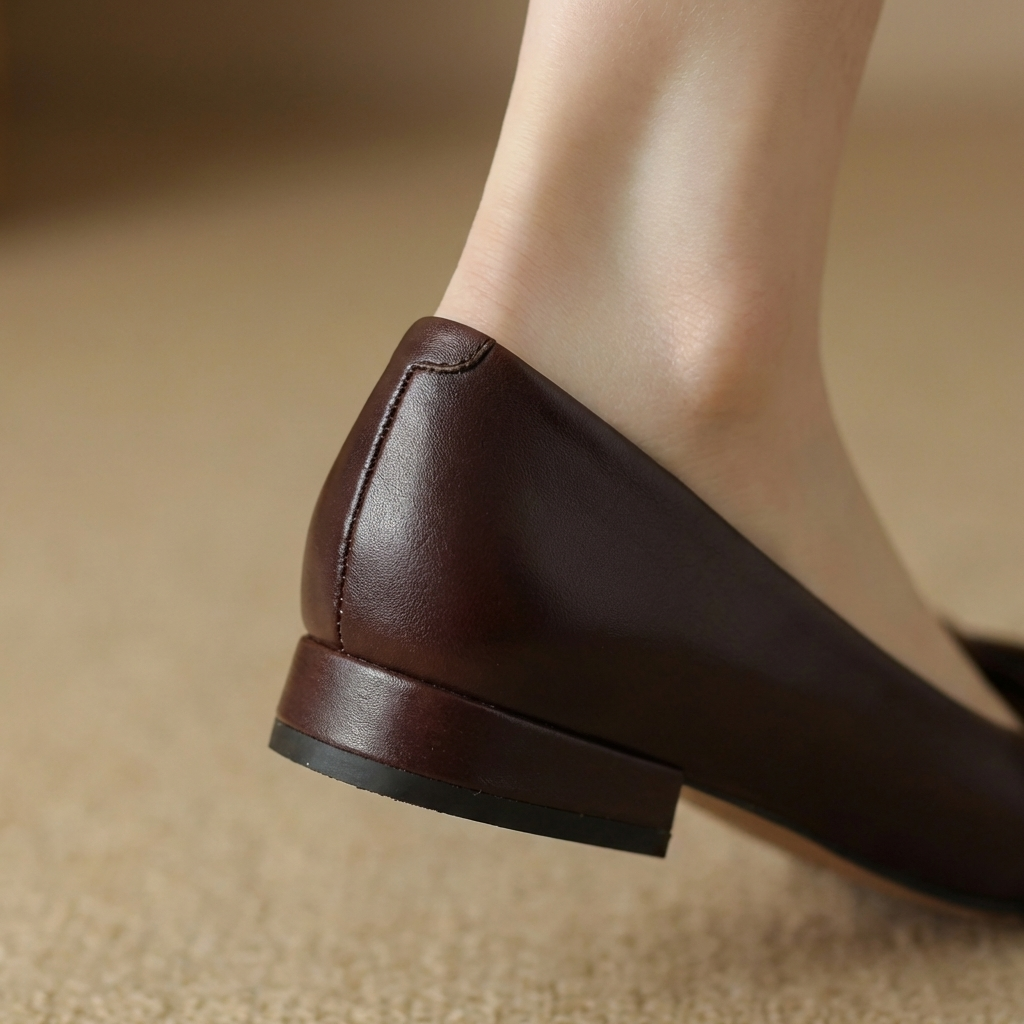 Camille™ | Bailarinas de piel con lazo y puntera cuadrada