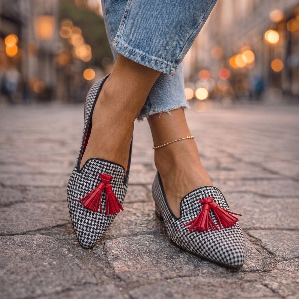 LIVIA | Bailarinas de Ante con Punta y Borlas