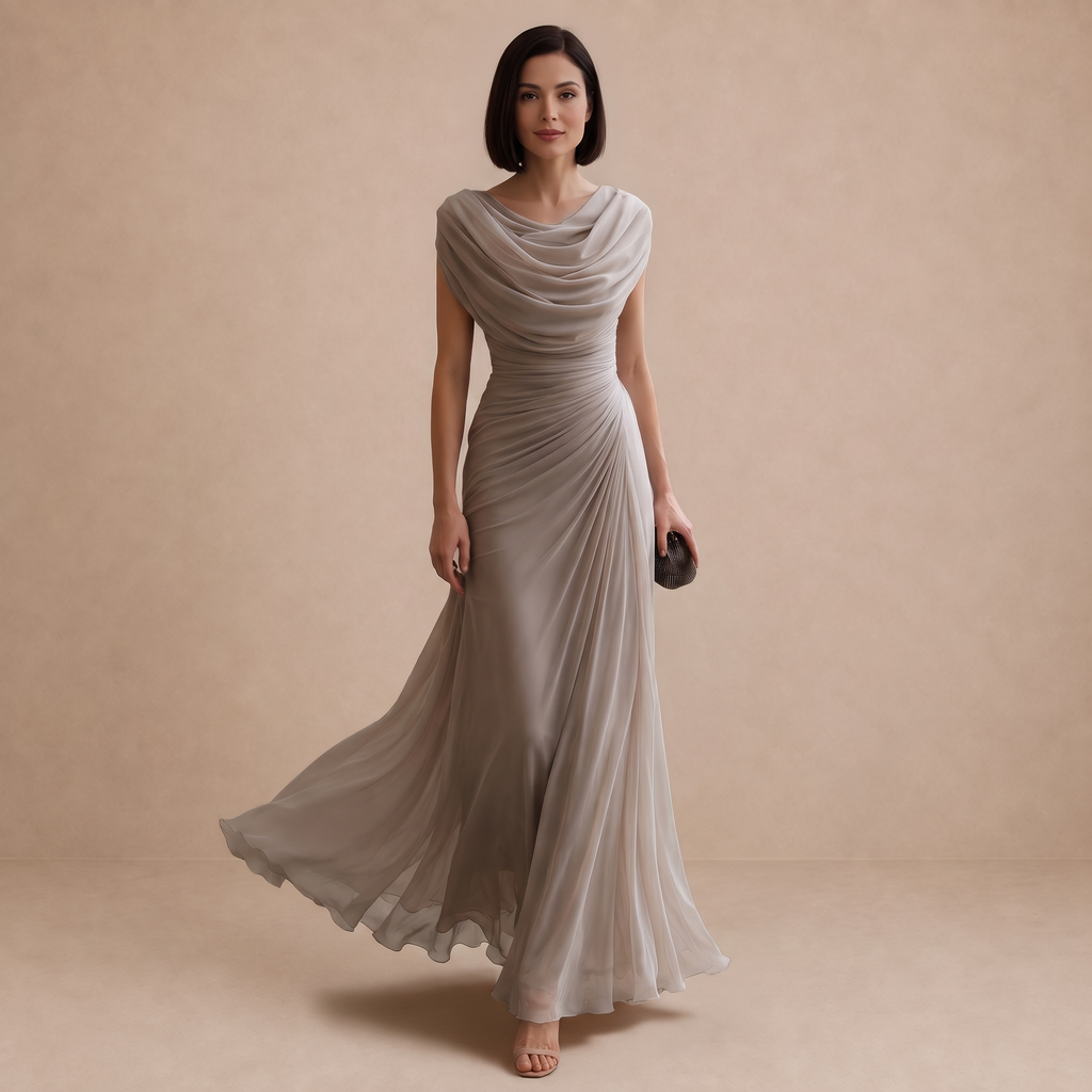 Jenna | Vestido largo drapeado