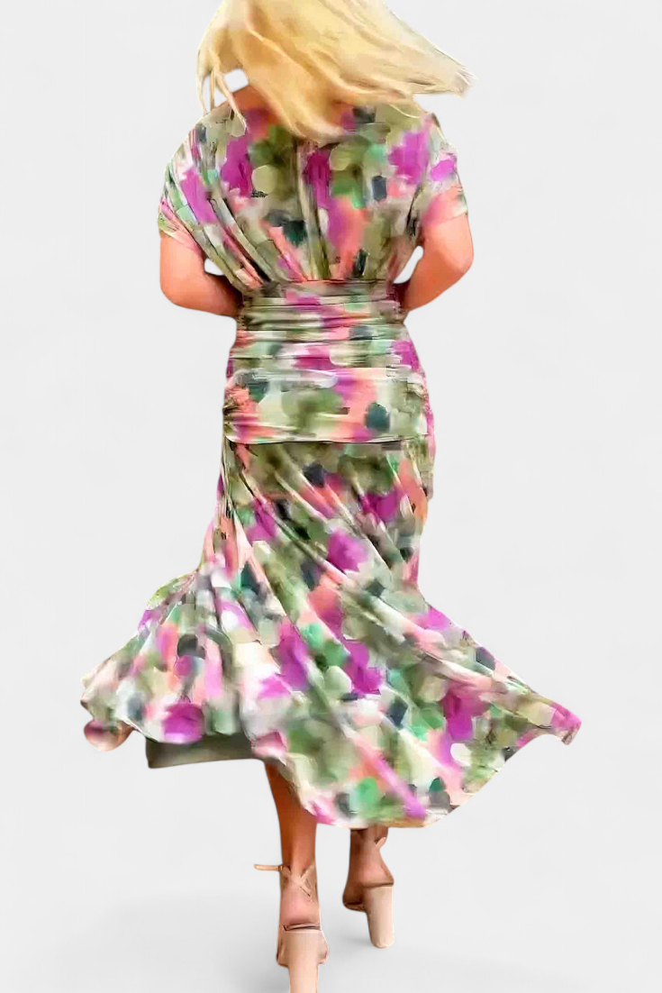 Hayden™ Vestido largo floral con escote en V
