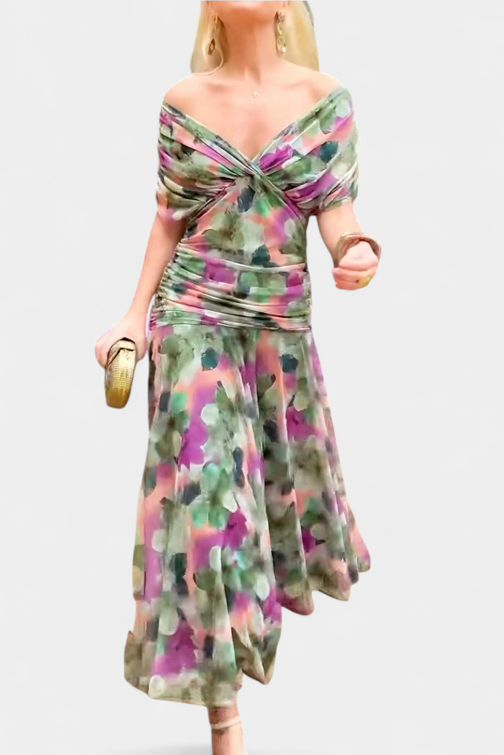 Hayden™ Vestido largo floral con escote en V